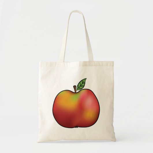 Tote Bag Fruit de pomme de carton rouge (Devant)