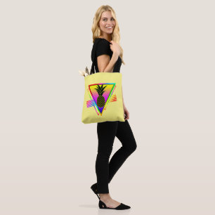 Tote Bag Fruit d'été rétro moderne Silhouette ananas