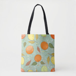 Tote Bag Fruit motif aux citrons, oranges