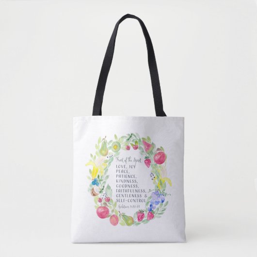 Tote Bag Fruit Of Spirit Aquarelle Artwork (Devant)