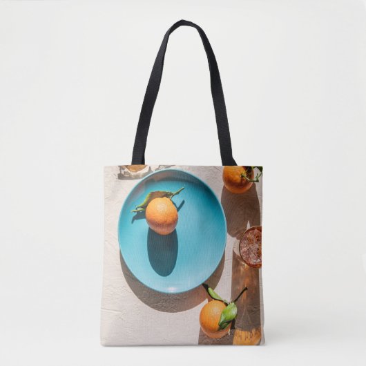 Tote Bag Fruit orange dans l'assiette (Devant)