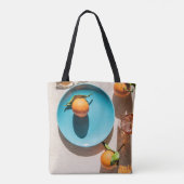 Tote Bag Fruit orange dans l'assiette (Dos)