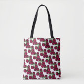 Tote Bag Fruit rouge de framboise à motif (Devant)
