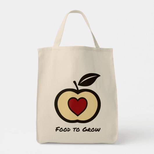 Tote Bag Fruit Shopping Nourriture à développer Logo, Budge (Dos)