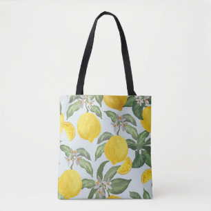 Tote Bag Fruit tropical citron Motif Vintage
