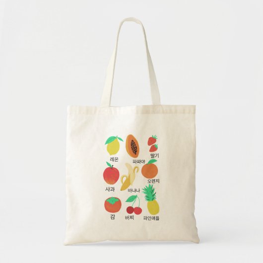 Tote Bag Fruits Carte Flash Coréen Fruit Amusement Alimenta (Devant)