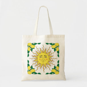 Tote Bag Fruits de citron tropicaux, Face Soleil.