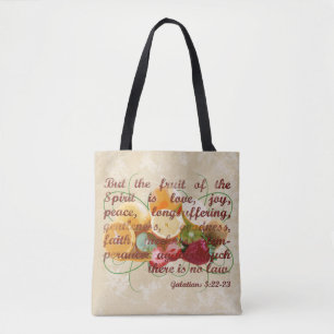 Tote Bag Fruits de l'esprit Bible Verse Christian 