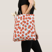 Tote Bag Fruits de pêche, motif d'été. (De près)