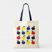 Tote Bag Fruits de pommes colorés (Dos)