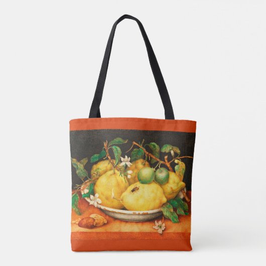 TOTE BAG FRUITS DE SAISON LÉMONS ET FLEURS BLANCHES (Dos)
