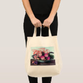 Tote Bag FRUITS DE SAISON Pêches et pruneaux (Devant (produit))