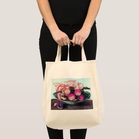 Tote Bag FRUITS DE SAISON Pêches et pruneaux (Devant (produit))