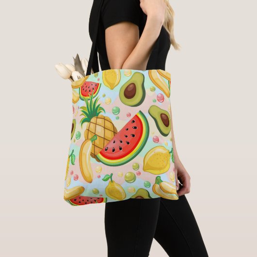 Tote Bag Fruits d'été frais Motif (De près)