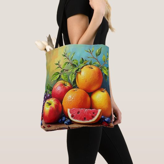 Tote Bag Fruits frais dans un parfait mélange de design (De près)