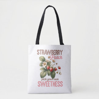 Tote Bag Fruits fraises Vintages Conception