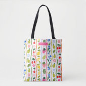 Tote Bag Fruits Pattern Food Summer Elegant Stylish (Devant)