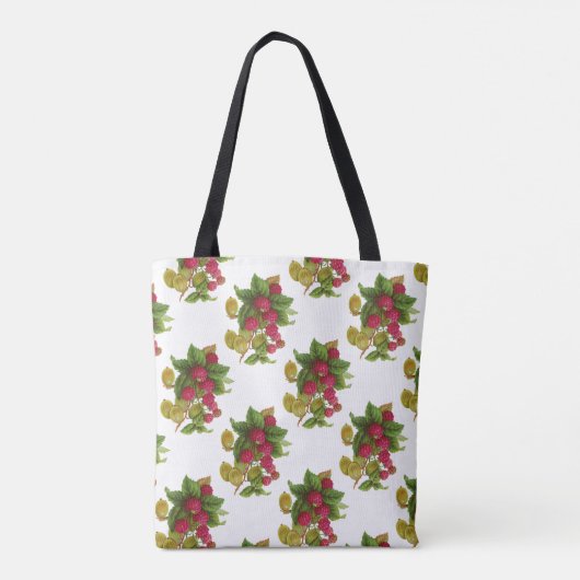 TOTE BAG FRUITS ROUGES / RASPBERRIES (Dos)