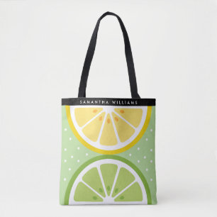 Tote Bag Fruits tropicaux découpés sur mesure été
