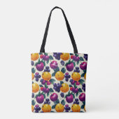 Tote Bag Fruits vibreux avec raisins, pommes et oranges (Dos)