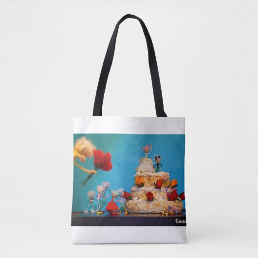 Tote Bag Fubby mariage avec lancement de bouquet. (Devant)