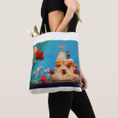 Tote Bag Fubby mariage avec lancement de bouquet. (De près)