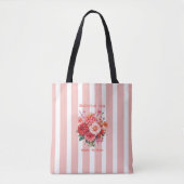 Tote Bag Fuchsia, Coral & Tangerine Coastal Chic Beach Club (Devant)