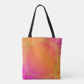 Tote Bag Fuchsia Pink Orange & Gold Indian Mandala Glam (Dos)