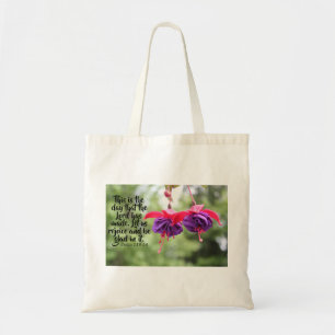 Tote Bag Fuchsia Psaum 118:24 Fourre-tout