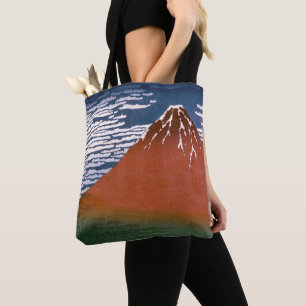 Tote Bag Fuji rouge, volcan Aka Fujiyama Katsushika Hokusai