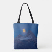Tote Bag Full Moon Rising | Grand Teton Driggs, Idaho (Dos)