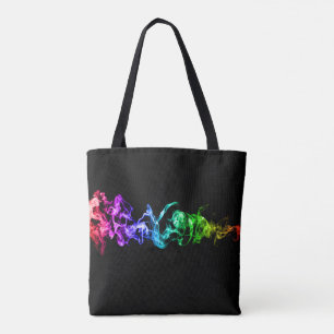 Tote Bag Fumée abstraite colorée - un arc-en-ciel dans