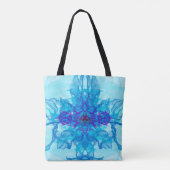 Tote Bag FUMÉE BLEUE - Art Fractal - (Dos)