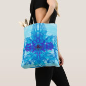 Tote Bag FUMÉE BLEUE - Art Fractal - (De près)