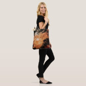 Tote Bag Fumée orange et blanche (Sur le modèle)