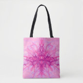 Tote Bag FUMÉE ROSE - Art fractal moderne et abstrait - (Devant)