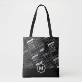 Tote Bag Fun 60ème anniversaire fête Monogramme personnalis (Devant)
