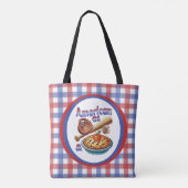 Tote Bag Fun American as Baseball & Apple Pie (Dos)