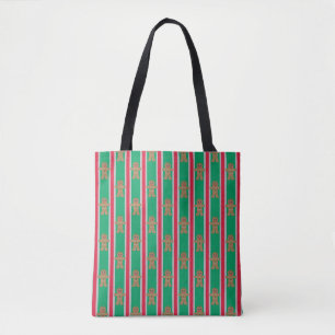 Tote Bag Fun and Fancy Christmas Gingbread Homme