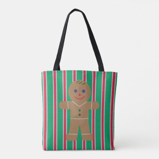 Tote Bag Fun and Fancy Christmas Gingbread Homme (Dos)