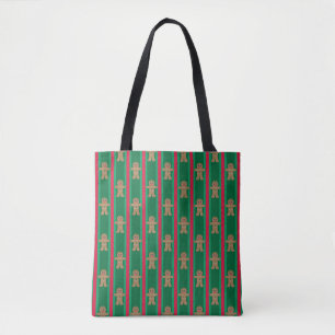 Tote Bag Fun and Fancy Christmas Gingbread Homme
