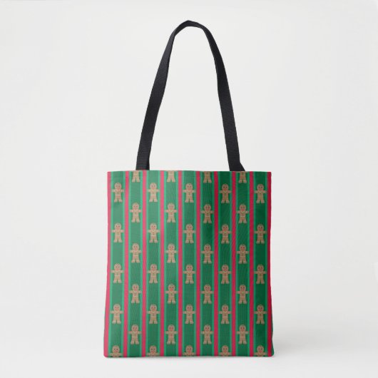 Tote Bag Fun and Fancy Christmas Gingbread Homme (Devant)
