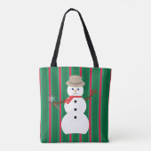 Tote Bag Fun and Fancy Christmas Snowman inspecteur (Dos)