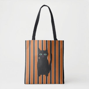 Tote Bag Fun and Fun Halloween Chats noirs