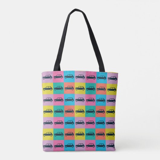 Tote Bag Fun Checkerboard Mini Cooper (Dos)