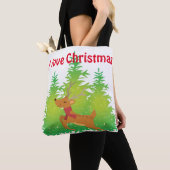 Tote Bag Fun Christmas Reindee thème (De près)