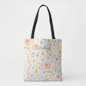 Tote Bag Fun Classy Shabby Français Floral Art Motif (Devant)