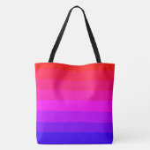 Tote Bag Fun coloré Ombre Gradient (Dos)