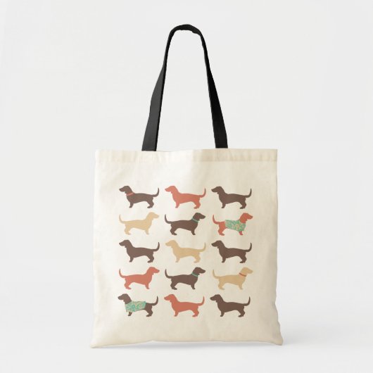 Tote Bag Fun Dachshund Dog Motif (Devant)