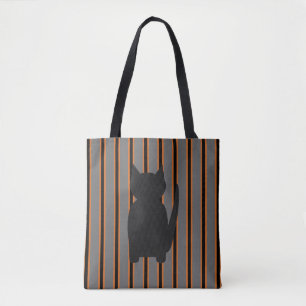 Tote Bag Fun et Fun Halloween Noir Silhouette Chats